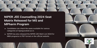 NIPER JEE Counselling 2024 Seat Matrix Out for MS and MPharm Program; Check Vacant Seats Here